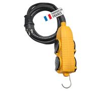 Brennenstuhl 1151711 - Extensión de conducir 4 vías ip44 powerblock flip 5 m h07rn-f 3g1.5, negro