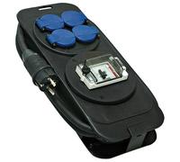 Brennenstuhl 1152301 - Consola multitoma (protección diferencial 30 mA IP44, 4 enchufes con tapa 2 patas + T, 16 A / 230 V, 5 m, H07RN-F 3G2,5)