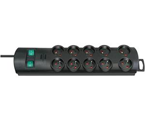 Brennenstuhl 1153304120 x10 - Regleta con Interruptor (1 Unidad), Color Negro