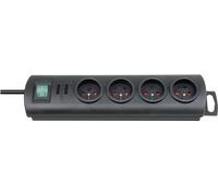 Brennenstuhl 1153304124 - Distribuidor de enchufes (IP44, 2 m, H07RN-F 3G1,5), Color Negro