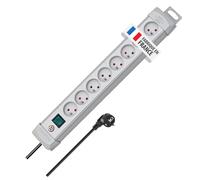 Brennenstuhl 1156551068 - Pgg 8 prima más de 8 puertos, con el interruptor, 3m h05vv-f 3g1.5, gris