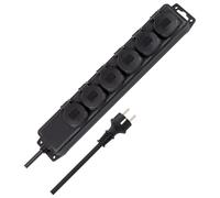 Brennenstuhl 1159971 - Base 6 frente ip44 persianas 2m h07rn-f 3g1.5 negro