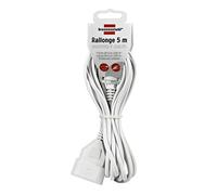 Brennenstuhl 1161671 - Alargador eléctrico (5 m, 2 x 0,75), blanco