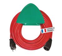 Brennenstuhl 1167511-15 m cable de extensión h05vv-f 3g1.5 con soporte de pared roja