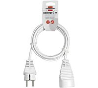 Brennenstuhl 1168121 Alargadera de cable eléctrico (2 m, H05VV-F, 3G1,0), color blanco
