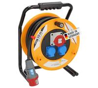 Brennenstuhl 1316300 - Alargador de cables | Carrete de cable industrial, carrete de cable CEE de goma especial, para uso constante en exteriores, fabricado en Alemania