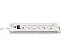 Brennenstuhl 1390221066 - Premium plus pbb6 6 veces con el interruptor, 3m h05vv-f 3g1.5, blanco