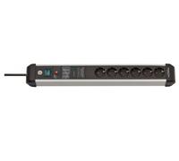 Brennenstuhl 1391010601 base múltiple 5 m 6 salidas ac interior negro