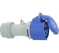 Brennenstuhl acoplamiento CEE 230V/16A (para uso exterior IP44, adaptador enchufe para camping, conexión fácil, 3 polos, toma de corriente de 3 pines)