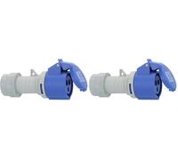 Brennenstuhl acoplamiento CEE 230V/16A (para uso exterior IP44, adaptador enchufe para camping, conexión fácil, 3 polos, toma de corriente de 3 pines) (Paquete de 2)