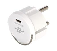 Brennenstuhl Adaptador de enchufe USB C (Cargador USB para enchufar en un nido de enchufes, 2,4A, compatible con enchufes IP44 y enrollacables de Brennenstuhl, diseño plano)