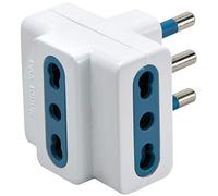 Brennenstuhl, Adaptador Triple enchufes IT 16 A 2 P + T Blanco 3 x IT,Euro IT