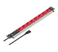 Brennenstuhl ALU-Line regleta enchufes 19" para Armario Rack con 8 Tomas de Corriente y Clavija IEC (Cable de 2 m, Unidad de distribución, 19" Formato para Montaje)