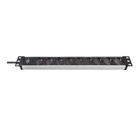 Brennenstuhl alu-line regleta enchufes 19' para armario rack con 9 tom