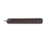 Brennenstuhl Base de enchufe múltiple con 10 tomas Eco-Line tipo F de 3 m,