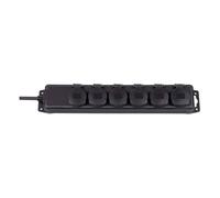 Brennenstuhl Base de enchufe múltiple con 6 tomas de tipo F 2m IP44,