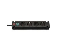 Brennenstuhl Bremounta 4-gang negro 1.5m *EN* con interruptor