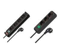Brennenstuhl Bremounta regleta de enchufes con 4 Tomas Corriente para instalación y fijación & Bremounta regleta de enchufes con 4 Tomas Corriente para instalación y fijación