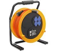 Brennenstuhl Brobusta - Cable de extensión para uso continuo en exteriores IP44 (cable de 25 m con interruptor de protección RCD de 30 mA, para construcción, fabricado en Alemania)