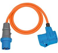 Brennenstuhl Cable Adaptador CEE de Camping con Conector CEE y Acoplamiento Angular, Incluye Enchufe Combinado de protección (Cable de 1,5 m, 230 V/16 A, Uso en Exteriores, Fabricado en Alemania)