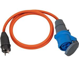 Brennenstuhl cable adaptador para camping/cable con enchufe CEE y conector (cable de 1,5m en naranja, H07RN-F 3G2,5, 230V/16A, uso en exteriores, IP44, fabricado en alemania)