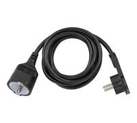 Brennenstuhl Cable alargador de 2 m con Enchufe Plano (alargador eléctrico, Enchufe Plano, para Interiores) Negro