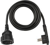 Brennenstuhl Cable alargador de 2 m con Enchufe Plano (alargador eléctrico, Enchufe Plano, para Interiores) Negro