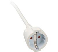 Brennenstuhl Cable alargador de 3 m con Enchufe Plano (alargador eléctrico, Enchufe Plano, para Interiores) Blanco