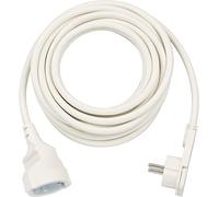 Brennenstuhl Cable alargador de 5 m con Enchufe Plano (alargador eléctrico, Enchufe Plano, para Interiores) Blanco
