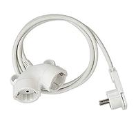 Brennenstuhl Cable alargador de Corriente 10 m con Dos enchufes (alargador eléctrico, Cable de 10 m, Doble extensión, 2 Conectores) Blanco