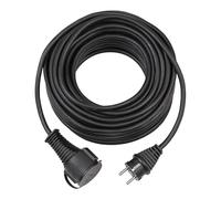 Brennenstuhl Cable alargador de Goma de Calidad (Cable de 5 m, para Uso Exterior a Corto Plazo IP44) Negro