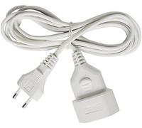 Brennenstuhl Cable alargador de plástico (Cable alargador para Uso en Interiores, 3m de Cable, con Enchufe Euro y Acoplamiento) Blanco