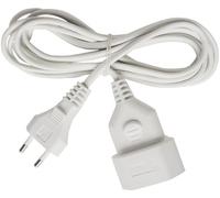 Brennenstuhl Cable alargador de plástico (Cable alargador para Uso en Interiores, Cable de 5m, con Enchufe Euro y Acoplamiento) Blanco