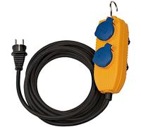 Brennenstuhl Regleta de exterior IP54 4 enchufes amarillo/azul 5 m