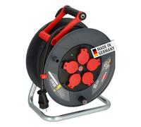 Brennenstuhl Carrete de cable profesional 320 KU 4200, cable de 40 m en negro, fabricado en plástico especial, para uso en obras de construcción y uso permanente en exteriores, fabricado en Alemania