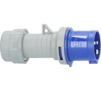 Brennenstuhl Clavija CEE 230V/16A (para Uso Exterior IP44, Adaptador Enchufe para Camping, conexión fácil, 3 Polos, Enchufe de 3 Pines)