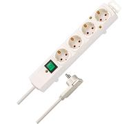 Brennenstuhl Regleta Comfort-Line Plus 4 tomas 2 m enchufe plano interruptor con luz Tipo F blanco