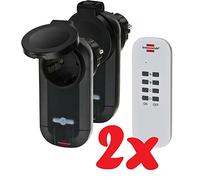 Brennenstuhl Comfort-Line Set de enchufes de Radio IP44 (enchufes inalámbricos para Uso en Exteriores, Mando a Distancia, Radio Control)