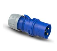Brennenstuhl Conector CEE 16A 3-Pines - Enchufe de Caravana y Camping IP44 | Acoplamiento de tierra azul y gris, toma de corriente de 230V, ideal para autocaravanas, remolques y uso en exteriores.