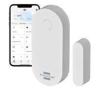 Brennenstuhl Connect Contacto de Puerta y Ventana Zigbee TFK CZ 01 (Sensor Inteligente de Puerta y Ventana, notificación al teléfono móvil, Smart Home, Seguridad doméstica, aplicación Gratuita)