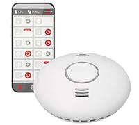 Brennenstuhl Connect Detector de Humo y Calor Inteligente WRHM01 con notificación de aplicación (Detector de Humo WiFi, Incluye 2X Pilas, Probado según EN 14604)