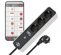 Brennenstuhl Regleta inteligente Connect Ecolor 3 tomas programables WiFi App/Voz Blanco/Negro