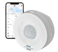 Brennenstuhl Connect Zigbee Sensor de Movimiento BM CZ 01 (detección de movimiento inteligente, función de alarma y luz, notificación al teléfono móvil, para uso en interiores, hogar inteligente, app)