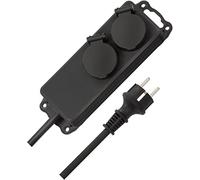 Brennenstuhl Regleta de exterior Distribuidor de tomas de corriente 2 tomas IP44 cable 2 m negro