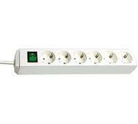 Brennenstuhl Regleta de enchufes Eco-Line 6 tomas de corriente (Cable 1,5 m, interruptor) Blanco