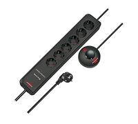Brennenstuhl Eco-Line Comfort Switch regleta de enchufes con 6 Tomas de Corriente (Cable de 2 m, Interruptor de Mano/pie) Antracita