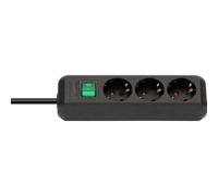 Brennenstuhl Regleta Eco-Line con interruptor y 3 enchufes, cable de 3 m