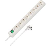 Brennenstuhl Eco-Line regleta de enchufes con 8 Tomas de Corriente (Cable de 3 m, Interruptor) Blanco