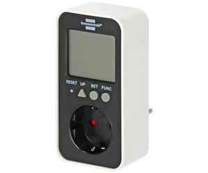 Brennenstuhl Ecolor Contador de energía E M-2 (Contador de Electricidad con protección táctil Aumentada, Dispositivo de costes de energía con 2 tarifas de Electricidad Ajustables)