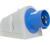 Brennenstuhl Enchufe CEE de pared de 3 polos, enchufe industrial de pared 230 V/16 A, ideal para uso exterior e interior, obras, industria, IP44, 16 A